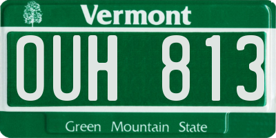 VT license plate OUH813