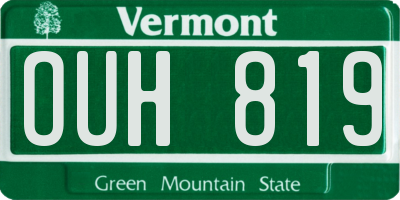 VT license plate OUH819