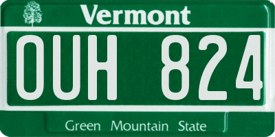 VT license plate OUH824