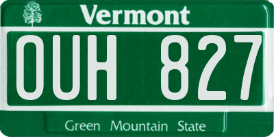 VT license plate OUH827