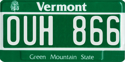 VT license plate OUH866