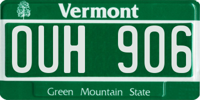 VT license plate OUH906