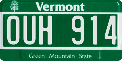 VT license plate OUH914