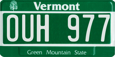 VT license plate OUH977