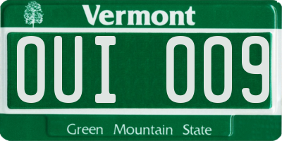 VT license plate OUI009
