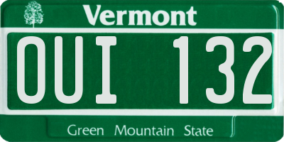 VT license plate OUI132