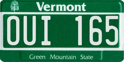 VT license plate OUI165