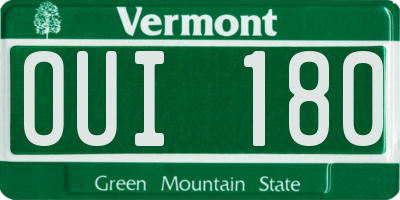 VT license plate OUI180