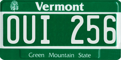 VT license plate OUI256