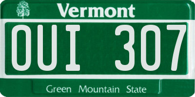 VT license plate OUI307