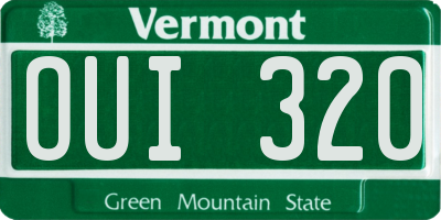 VT license plate OUI320