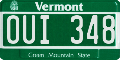VT license plate OUI348