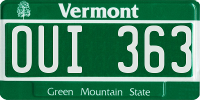 VT license plate OUI363