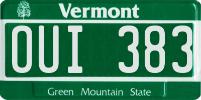 VT license plate OUI383