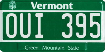 VT license plate OUI395