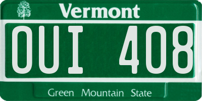 VT license plate OUI408