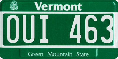 VT license plate OUI463