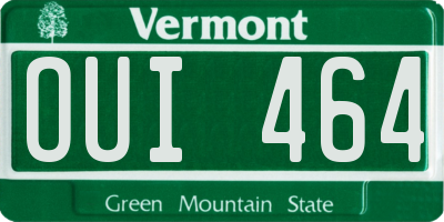 VT license plate OUI464