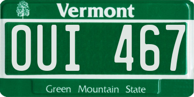 VT license plate OUI467