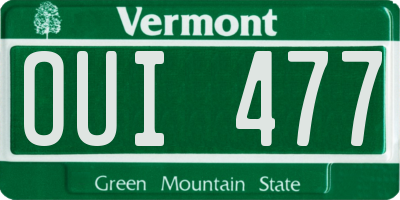 VT license plate OUI477