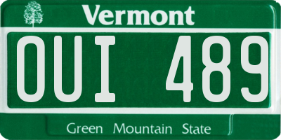 VT license plate OUI489