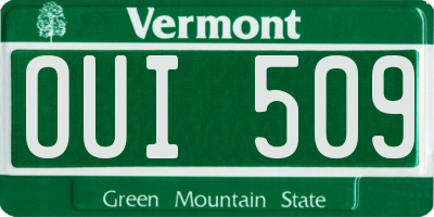 VT license plate OUI509