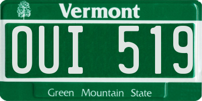 VT license plate OUI519