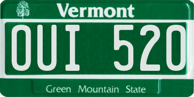 VT license plate OUI520