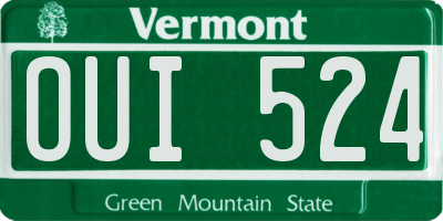 VT license plate OUI524