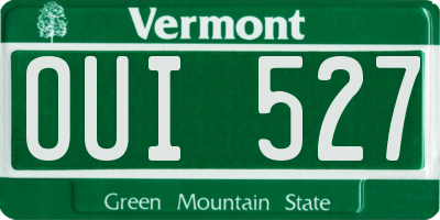 VT license plate OUI527