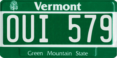 VT license plate OUI579