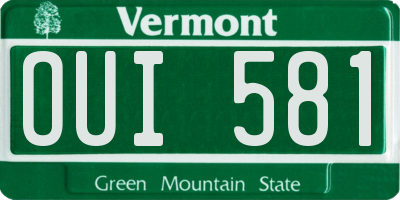 VT license plate OUI581