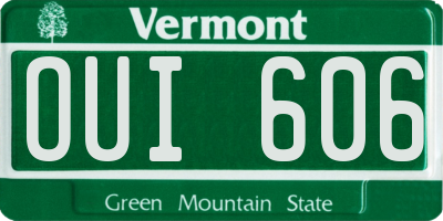 VT license plate OUI606