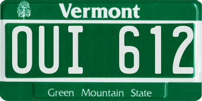 VT license plate OUI612