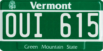 VT license plate OUI615