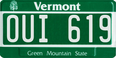 VT license plate OUI619