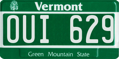 VT license plate OUI629