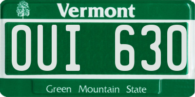 VT license plate OUI630