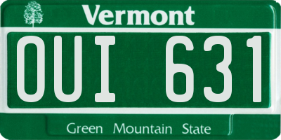 VT license plate OUI631