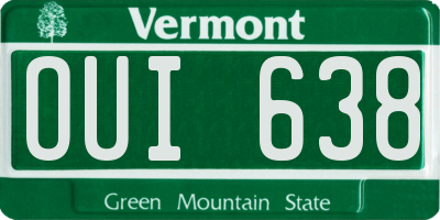 VT license plate OUI638