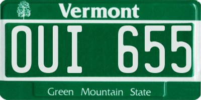 VT license plate OUI655