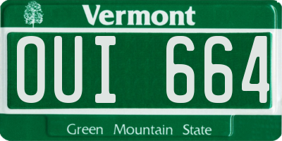VT license plate OUI664