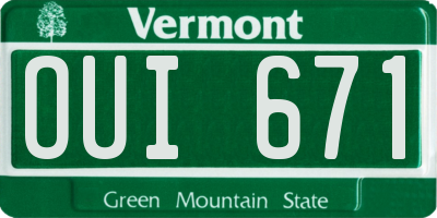 VT license plate OUI671