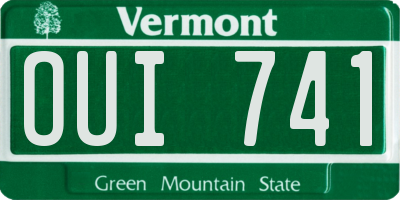 VT license plate OUI741