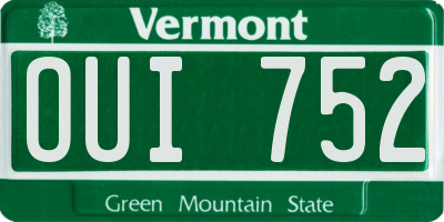 VT license plate OUI752