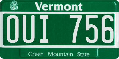 VT license plate OUI756