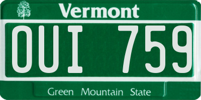 VT license plate OUI759