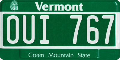 VT license plate OUI767