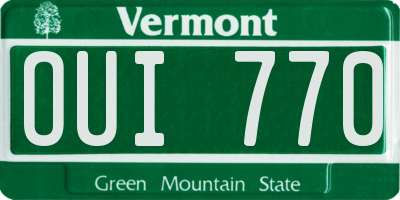 VT license plate OUI770