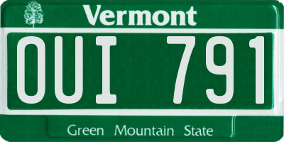 VT license plate OUI791